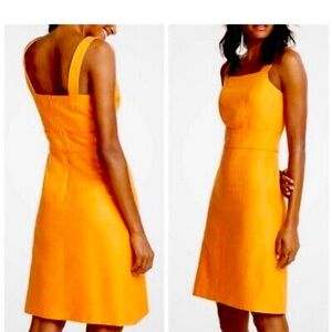 Ann Taylor linen square neck dress